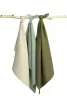 Muszlin pelenka 60x80 cm pamut 3 db - zöld egyszínű