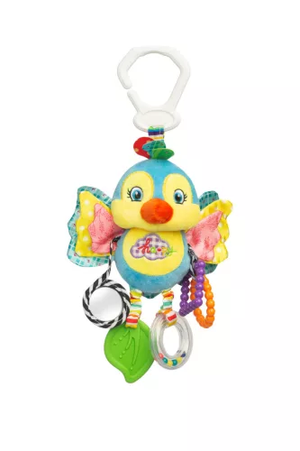 SEN színes babakocsi csörgő játék - Madárka Colorful