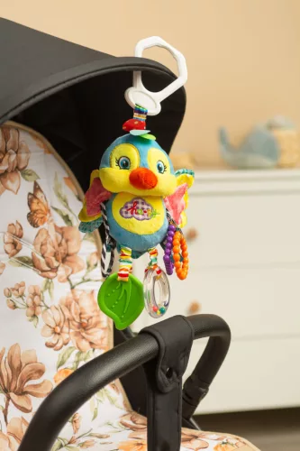 SEN színes babakocsi csörgő játék - Madárka Colorful
