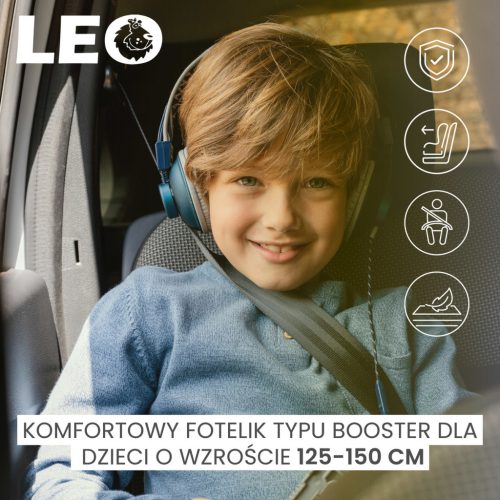 Caretero LEO ülésmagasító 125-150 cm - fekete