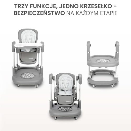 Caretero SITRON 3in1 etetőszék - szürke
