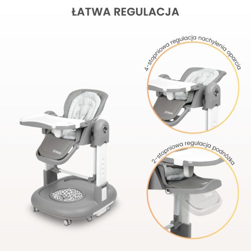 Caretero SITRON 3in1 etetőszék - szürke