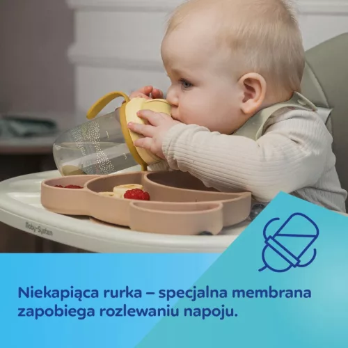 Canpol szívószálas tanulópohár súlyozott szívószállal 270 ml - Mountains Sárga - 56/620
