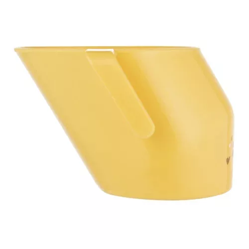 Canpol ivást tanító ferde pohár fülekkel - sárga - 74/060