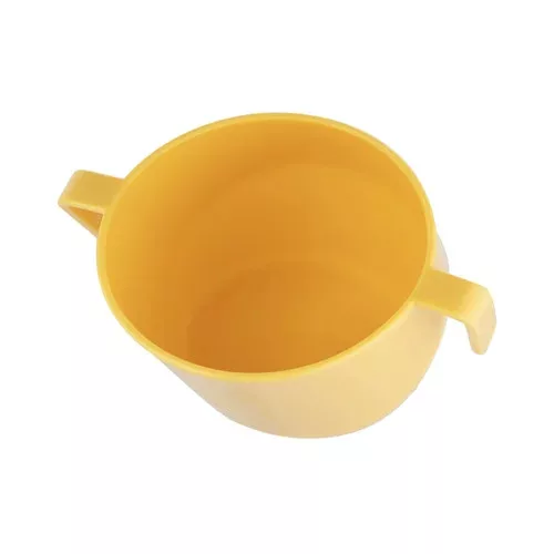 Canpol ivást tanító ferde pohár fülekkel - sárga - 74/060
