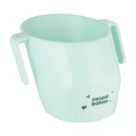   Canpol ivást tanító ferde pohár fülekkel - menta - 74/060