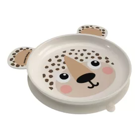   Canpol babies BabiesBoo lapos tapadókorongos babatányér 19 cm - krémszínű