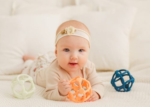 Giligums szilikon rágcsi labda - narancs