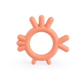 Giligums jól rágható szilikon, csőrös rágóka korall