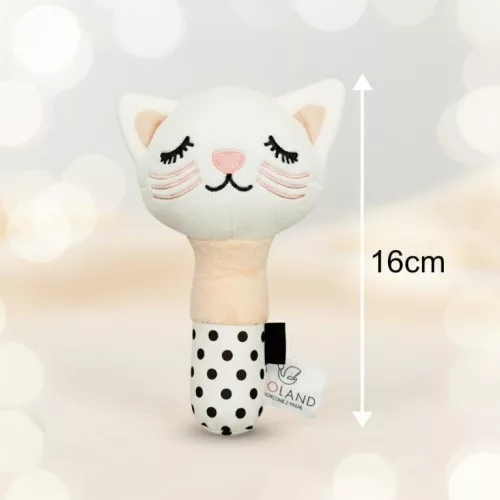 Bocioland sípoló baba játék cica 16 cm