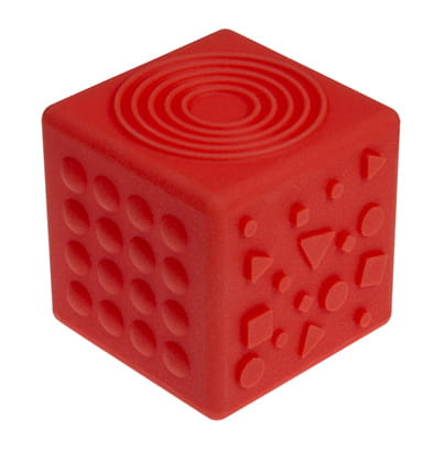 Tullo puha fejlesztő kocka 8,5 cm - piros
