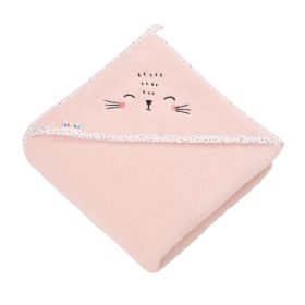   Akuku kapucnis pamut fürdőlepedő babáknak 100x100 cm - A0664