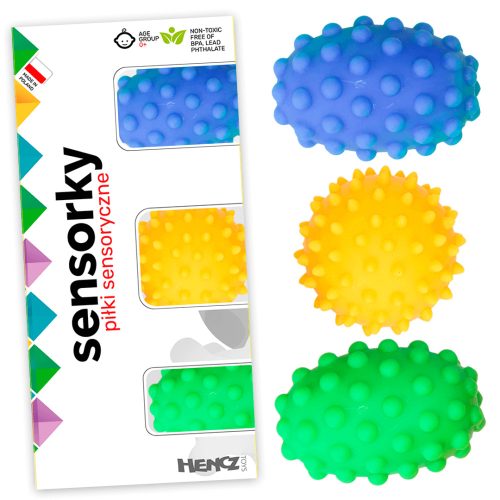 HENCZ szenzoros fejlesztő gumi játékok 3 db 