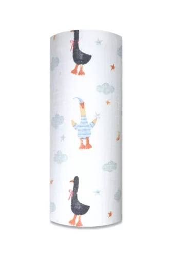Nyomott mintás tetra pelenka 70x80 cm - Pizsamás libák