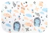 Nyomott mintás tetra pelenka 70x80 cm - Süni és barátai