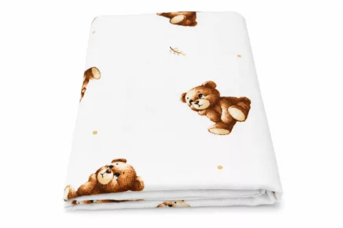 Textil babatakaró és fürdőlepedő 120x120 cm - Ábrándozó maci