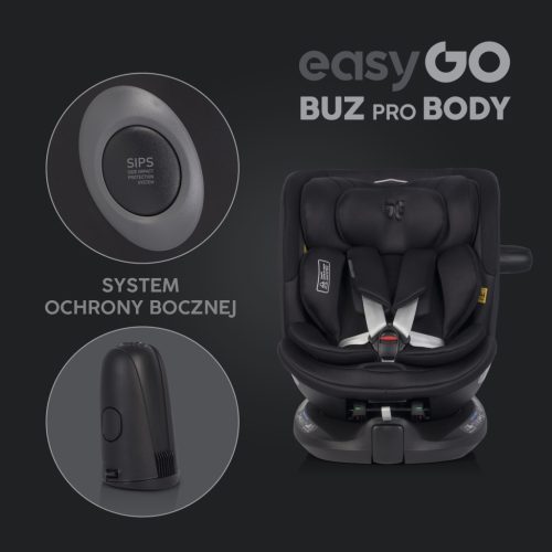 EasyGo BUZ PRO Body Ink I-Size 40-150 cm autósülés - black
