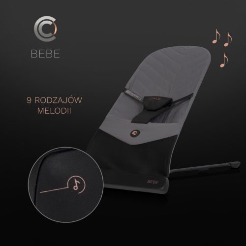 Cavoe rezgő és zenélő pihenőszék Bebe French Grey