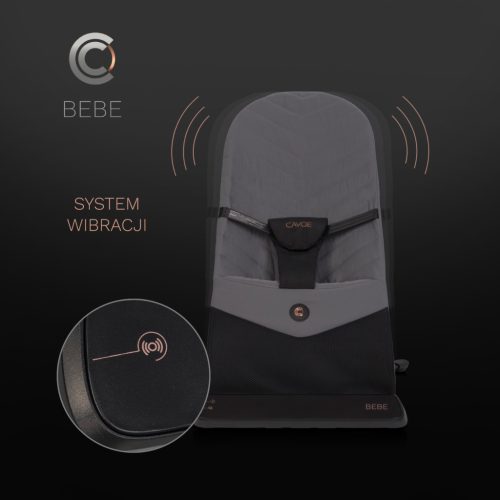 Cavoe rezgő és zenélő pihenőszék Bebe French Grey