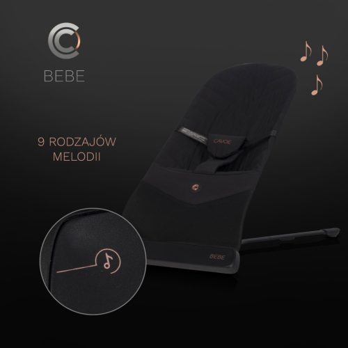 Cavoe rezgő és zenélő pihenőszék Bebe French Black