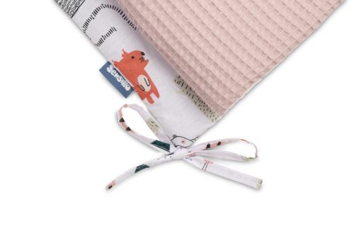 SEN Prémium duplafalú fejvédő kiságyba 180x30 cm - rókás/rose