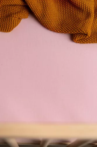 Prémium pamut gumis lepedő 120x60 cm - Deluxe pink