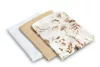Muszlin pelenka 70x80 cm pamut 3 db - bézs fehér mintás