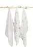 Muszlin pelenka 70x80 cm pamut 3 db - fehér mintás