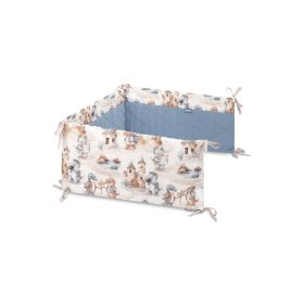 SEN Prémium duplafalú fejvédő kiságyba 180x30 cm - kék