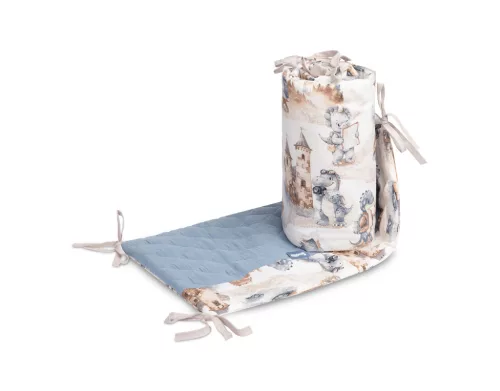 SEN Prémium duplafalú fejvédő kiságyba 180x30 cm - kék