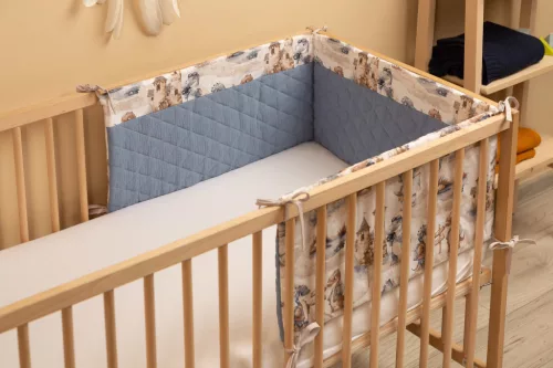 SEN Prémium duplafalú fejvédő kiságyba 180x30 cm - kék