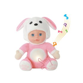 Baby Sunki zenélő, világító altató nyuszi baba, 25 cm