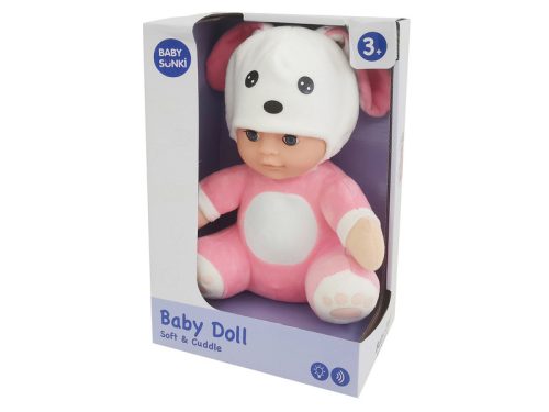 Baby Sunki zenélő, világító altató nyuszi baba, 25 cm