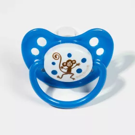 BabyBruin 1-es cseresznye szilikon játszócumi - kék maki