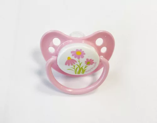 BabyBruin 1-es cseresznye szilikon játszócumi - pink margaréta