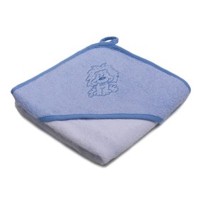   Stella fürdőlepedő - hímzett - 80x80 cm - kék-fehér oroszlán