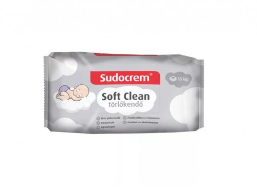 Sudocrem törlőkendő 55 db-os soft clean