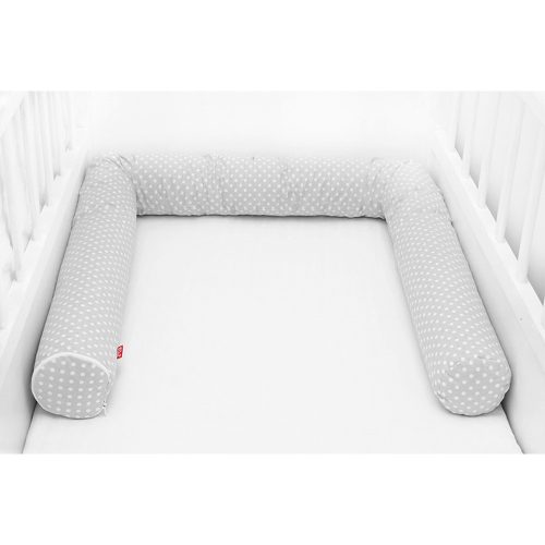 Pamut rácsvédõ hengerpárna 180cm Grey Dots 180CM