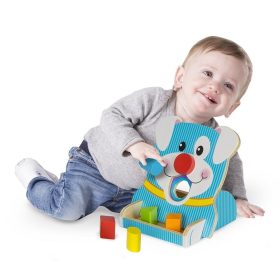   Melissa & Doug Fa készségfejlesztő játék, Pörgesd és etesd formaegyeztető játék