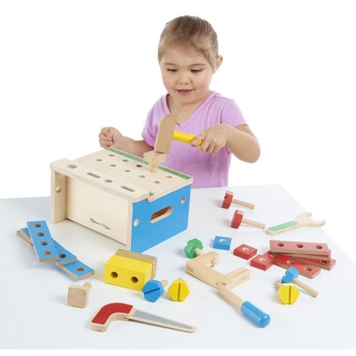 Melissa & Doug Fa készségfejlesztő játék, Barkácsasztal
