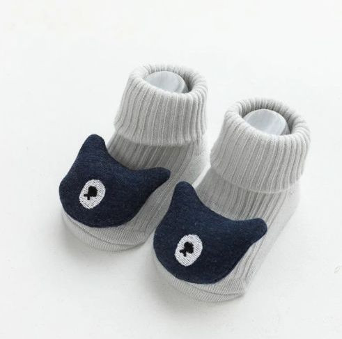 Lindalime Újszülött baba zokni XS  - szürke macis