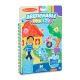 Melissa & Doug kreatív játék, újrahasználható matricakészlet, Azúrkék nyomok és te - Azúrkék kedvenc helyei