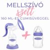 Lansinoh 2 fázisú kézi mellszívó + 160 ml cumisüveg szettben