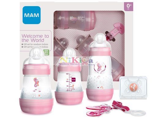 Mam Welcome to the World ajándékszett újszülötteknek rózsaszín