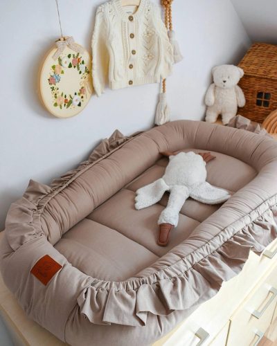 Infantilo NiKiDs pamut, fordos babafészek - kávé