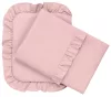 Infantilo NiKiDs babakocsi, babaöböl ágynemű szett fodorral - pamut - pink