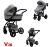 Karex VALLERO multifunkciós 3in1 babakocsi - V20 - fekete váz