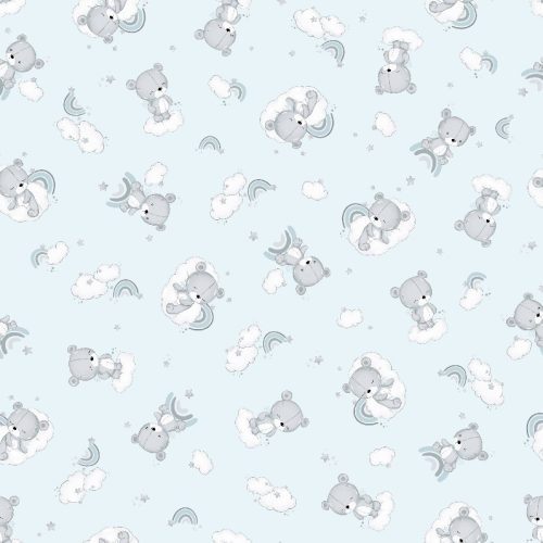 Infantilo NiKiDs flanel pelenka - Macik felhőben