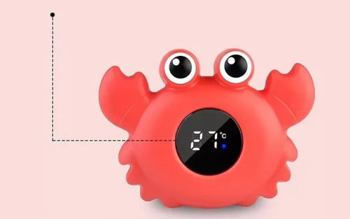 NiKiDs Bath digitális úszó vízhőmérő Rák piros
