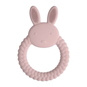 NiKiDs szilikon rágóka Rabbit Pink